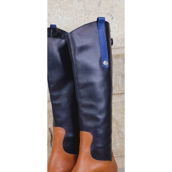 Sam Edelman Leather Penny Almond toe Zipper Riding Boot Size 6.5 - Picture 4 of 10